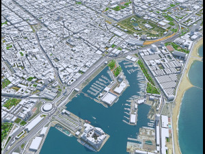 Barcelona city Spain 50km Modelo 3D