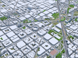 Barcelona city Spain 50km Modelo 3D