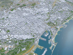 Barcelona city Spain 50km Modelo 3D