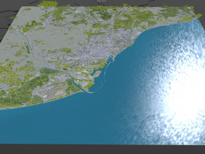Barcelona city Spain 50km Modelo 3D