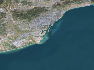 Barcelona city Spain 50km Modelo 3D