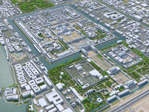 Beijing city China 60km 3D मॉडल