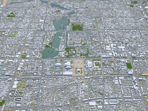 Beijing city China 60km 3D मॉडल