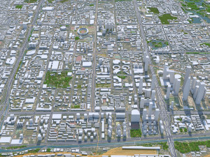 Beijing city China 60km 3D मॉडल
