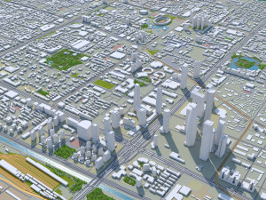 Beijing city China 60km 3D मॉडल