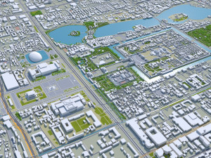 Beijing city China 60km 3D मॉडल