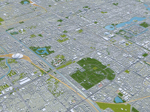 Beijing city China 60km 3D मॉडल