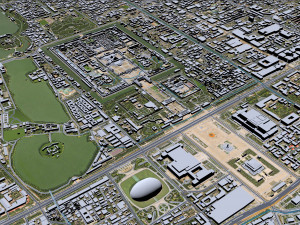 Beijing city China 60km 3D मॉडल