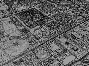 Beijing city China 60km 3D मॉडल