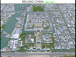 Beijing city China 60km 3D Model