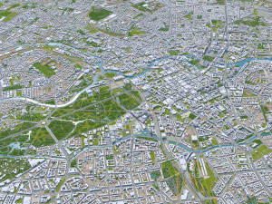 Berlin city Germany Model 3D