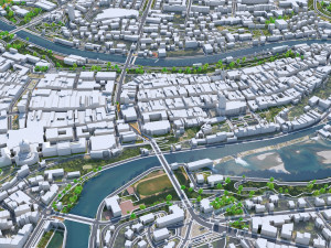 Bern city Switzerland 35km 3D Model