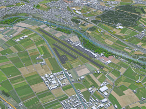 Bern city Switzerland 35km 3D Model