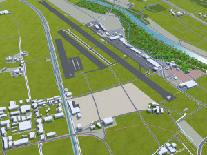 Bern city Switzerland 35km 3D Model