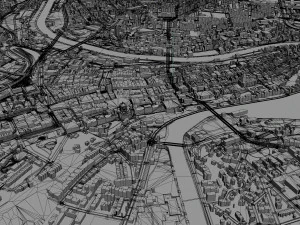 Bern city Switzerland 35km 3D Model