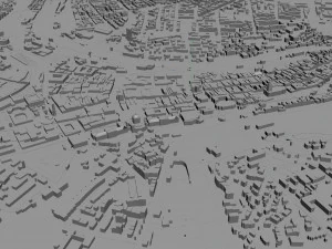 Bern city Switzerland 35km 3D Model