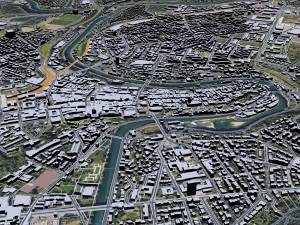 Bern city Switzerland 35km 3D Model