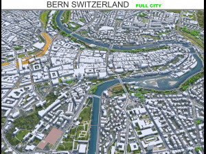 Bern city Switzerland 35km Modelo 3D
