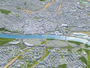 Bratislava city Slovakia 50km Modèle 3D