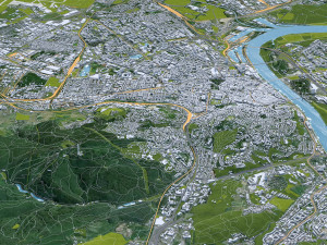 Bratislava city Slovakia 50km Modèle 3D
