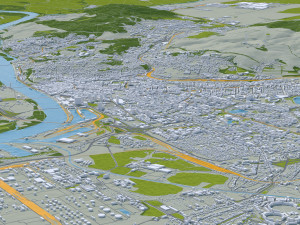 Bratislava city Slovakia 50km Modèle 3D