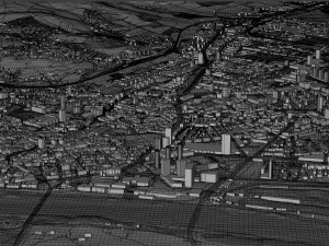 Bratislava city Slovakia 50km Modèle 3D