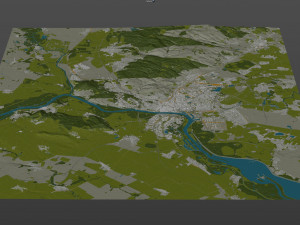 Bratislava city Slovakia 50km Modèle 3D