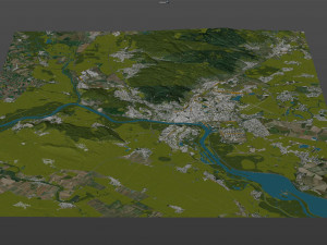 Bratislava city Slovakia 50km Modèle 3D