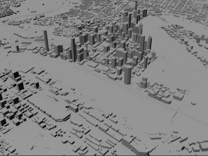 Brisbane city Australia 50km Modello 3D