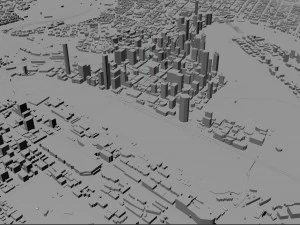 Cidade de Brisbane Austr&aacute;lia 50 km Modelo 3D