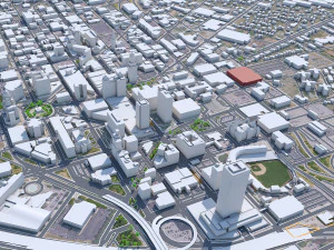 Buffalo New York Stati Uniti 20 km Modello 3D