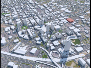 Buffalo New York Stati Uniti 20 km Modello 3D