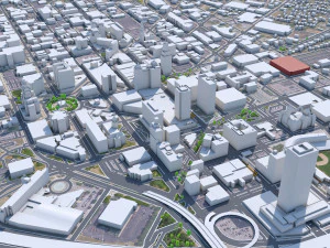 Buffalo New York Stati Uniti 20 km Modello 3D