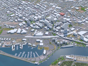 Buffalo New York Stati Uniti 20 km Modello 3D