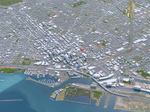 Buffalo New York Stati Uniti 20 km Modello 3D