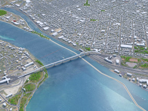 Buffalo New York USA 20km 3D 模型