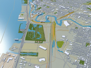 Buffalo New York USA 20km 3D 模型