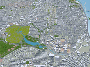 Buffalo New York USA 20km 3D 模型