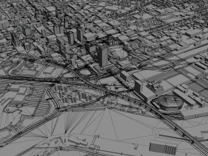 Buffalo New York Stati Uniti 20 km Modello 3D