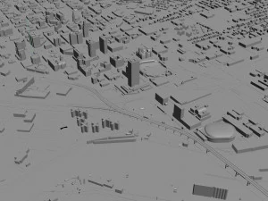 Buffalo New York Stati Uniti 20 km Modello 3D