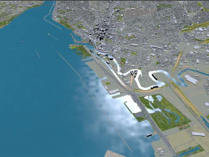 Buffalo New York Stati Uniti 20 km Modello 3D