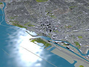 Buffalo New York Stati Uniti 20 km Modello 3D