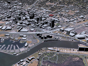 Buffalo New York USA 20km 3D 模型