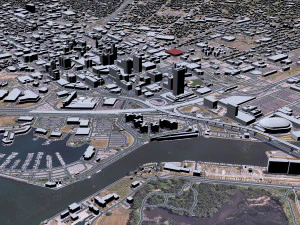 Buffalo New York Stati Uniti 20 km Modello 3D