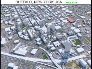 Buffalo New York USA 20km 3D-Modell