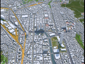 Busan city South Korea 80km 3D Model