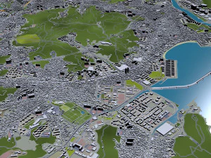 Busan city South Korea 80km 3D Model