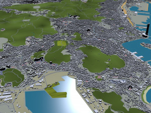 Busan city South Korea 80km 3D 모델
