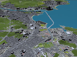 Busan city South Korea 80km 3D 모델