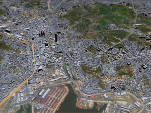 Busan city South Korea 80km 3D 모델
